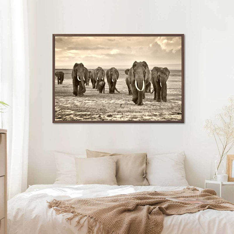 Herd Of Elephants Wall Art