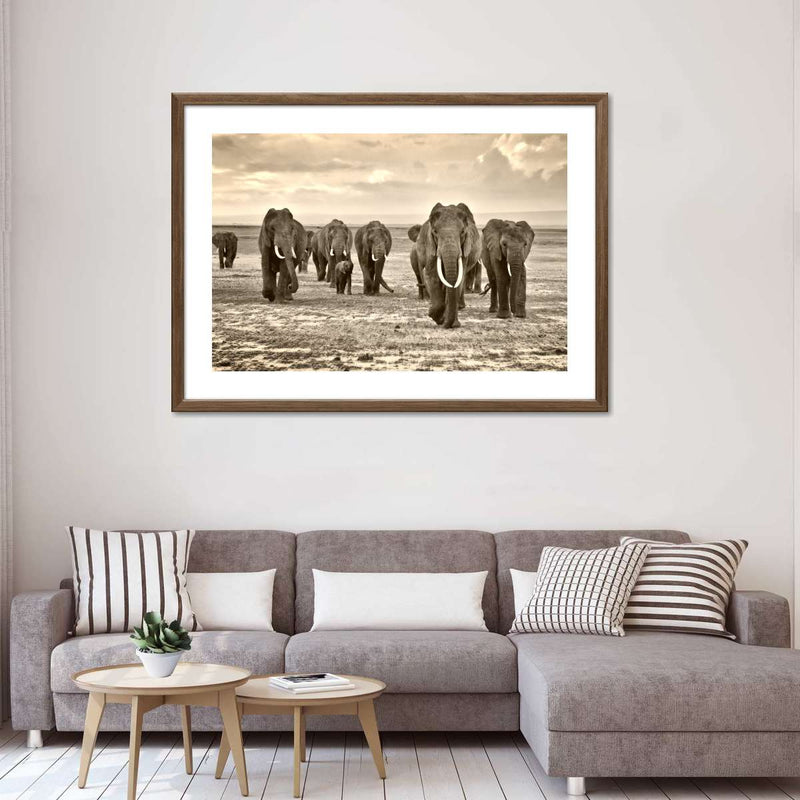 Herd Of Elephants Wall Art