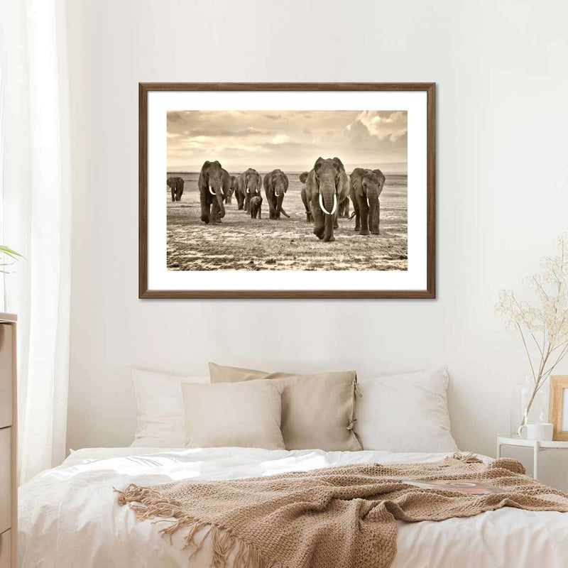 Herd Of Elephants Wall Art