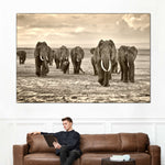 Herd Of Elephants Wall Art