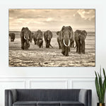 Herd Of Elephants Wall Art