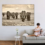 Herd Of Elephants Wall Art