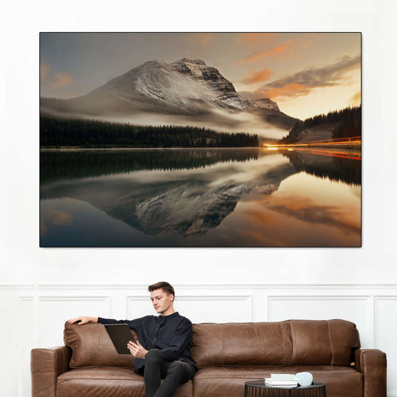 Lake At Sunset Wall Art