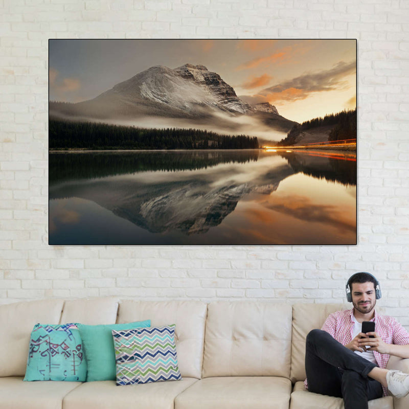 Lake At Sunset Wall Art