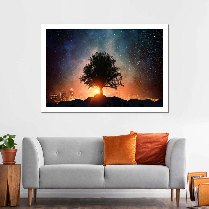 Starry Tree Wall Art