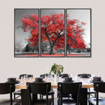 Red Tree Wall Art