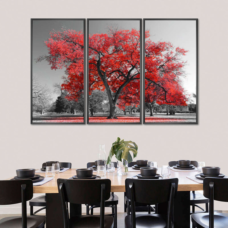 Red Tree Wall Art