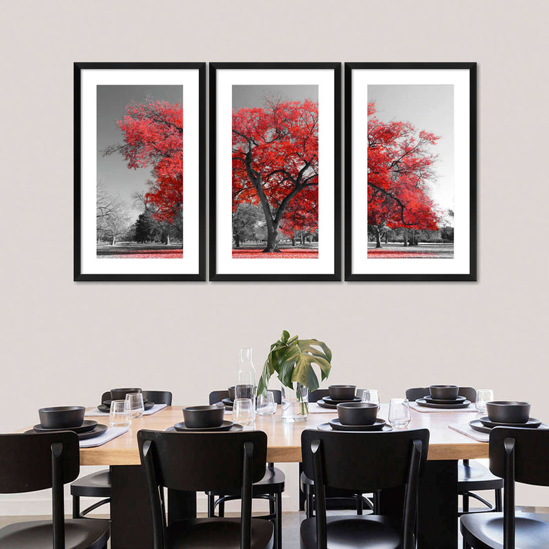 Red Tree Wall Art