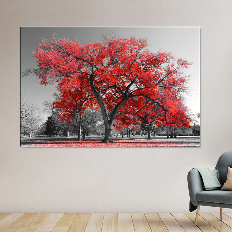 Red Tree Wall Art