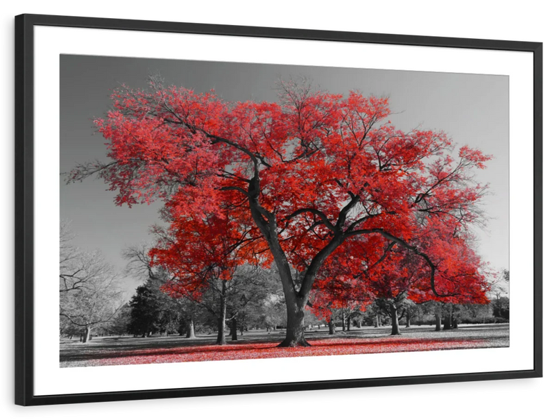Red Tree Wall Art