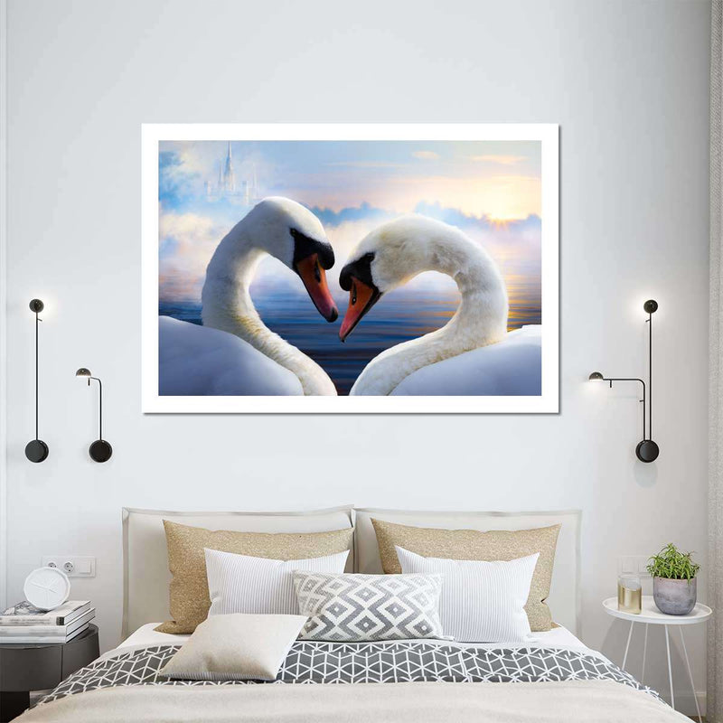 Swan Romance Wall Art