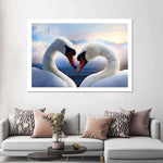 Swan Romance Wall Art