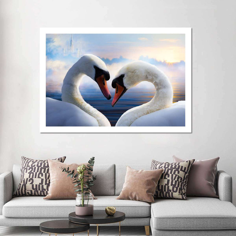 Swan Romance Wall Art