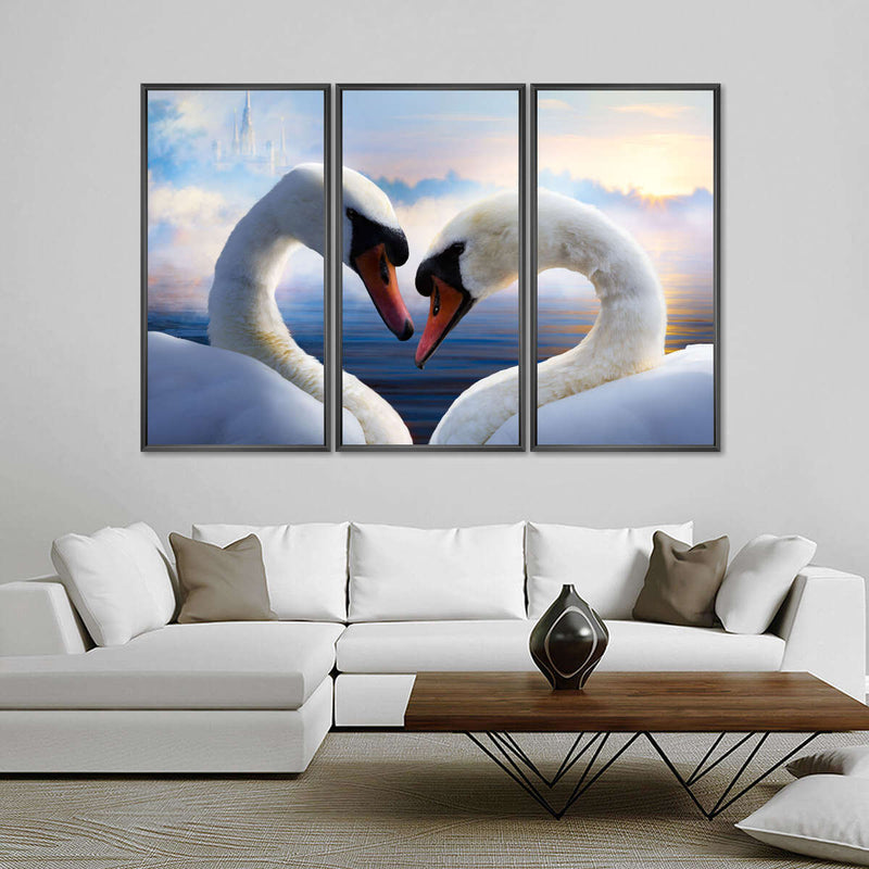 Swan Romance Wall Art
