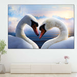 Swan Romance Wall Art