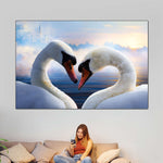 Swan Romance Wall Art