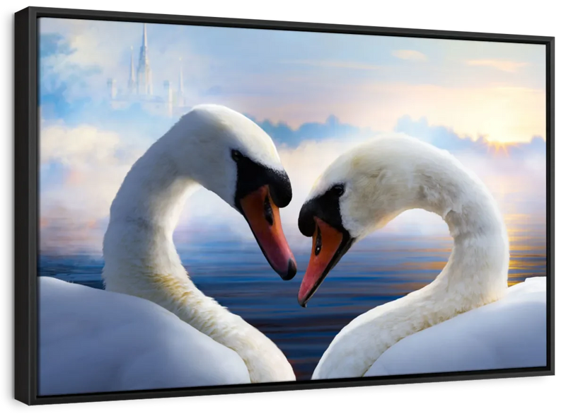 Swan Romance Wall Art
