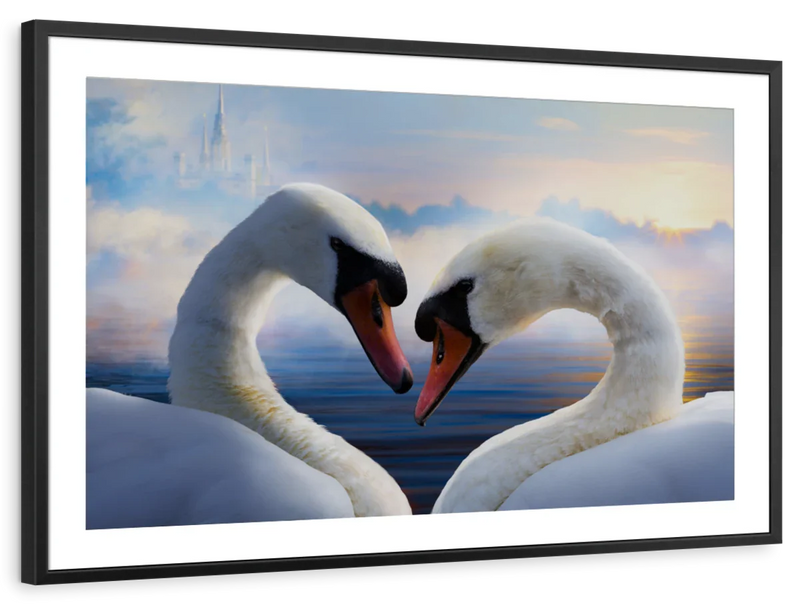 Swan Romance Wall Art