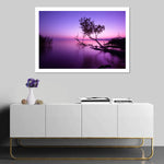 Violet Toned Lake Wall Art