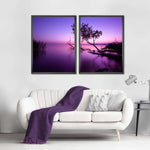 Violet Toned Lake Wall Art