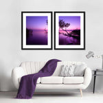 Violet Toned Lake Wall Art