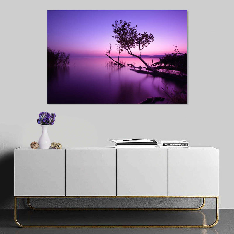 Violet Toned Lake Wall Art