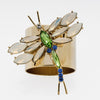 Dragonfly napkin rings, opal, set of two