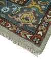 Traditional Heriz Blue, silver, Charcoal and Ivory Hand Knotted Multi size wool Area Rug