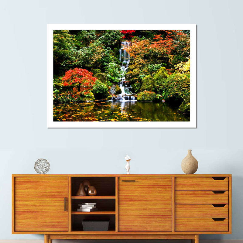 Mesmerizing Japanese Waterfall Wall Art