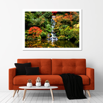Mesmerizing Japanese Waterfall Wall Art