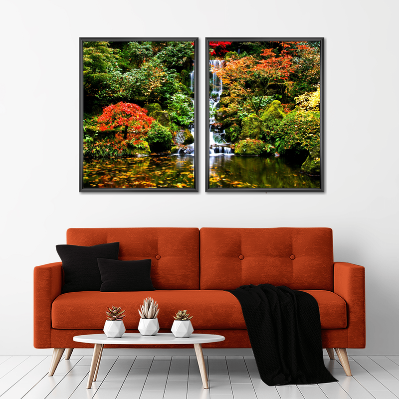Mesmerizing Japanese Waterfall Wall Art