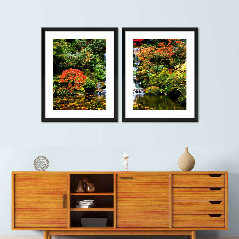 Mesmerizing Japanese Waterfall Wall Art