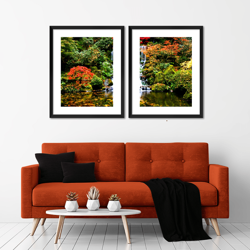 Mesmerizing Japanese Waterfall Wall Art