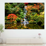 Mesmerizing Japanese Waterfall Wall Art
