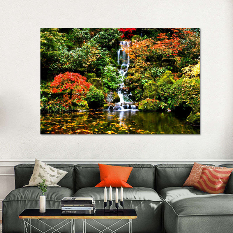 Mesmerizing Japanese Waterfall Wall Art
