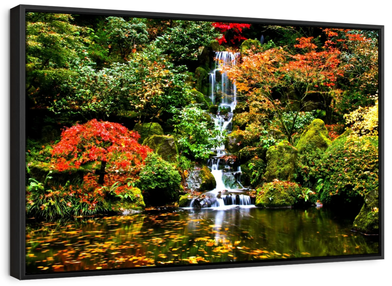 Mesmerizing Japanese Waterfall Wall Art