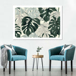 Jungle Monstera Leaves Wall Art