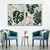 Jungle Monstera Leaves Wall Art