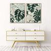 Jungle Monstera Leaves Wall Art