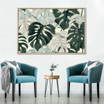 Jungle Monstera Leaves Wall Art