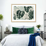 Jungle Monstera Leaves Wall Art