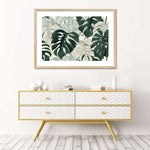 Jungle Monstera Leaves Wall Art