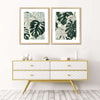 Jungle Monstera Leaves Wall Art