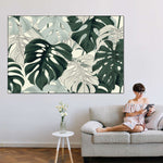 Jungle Monstera Leaves Wall Art