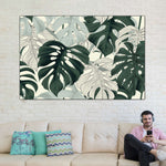 Jungle Monstera Leaves Wall Art