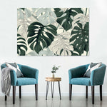 Jungle Monstera Leaves Wall Art