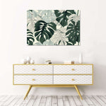 Jungle Monstera Leaves Wall Art