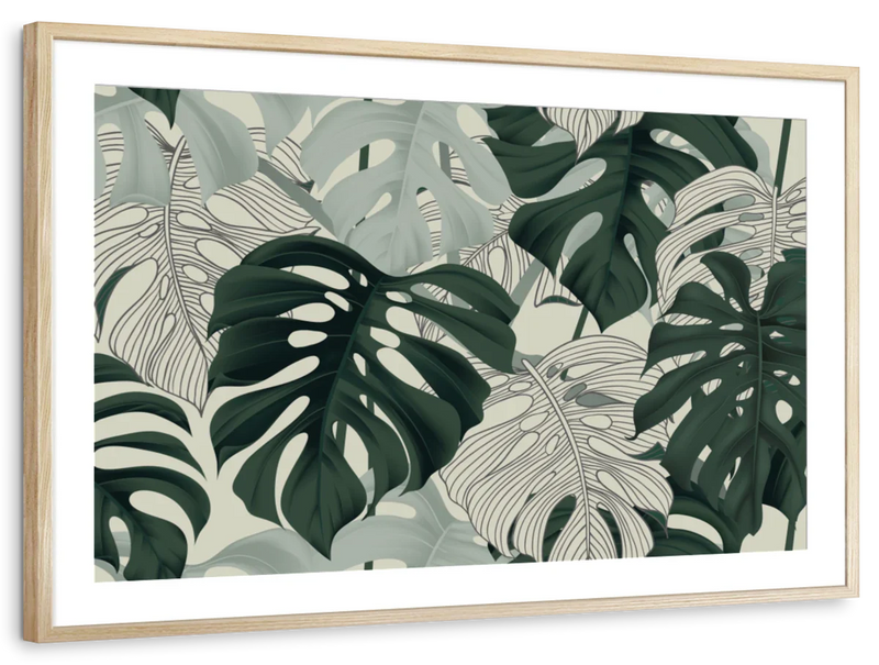 Jungle Monstera Leaves Wall Art