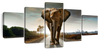 Walking Lone Elephant Wall Art