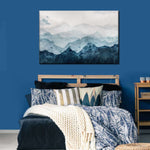 Japanese Mountain Landscape Abstract Wall Art